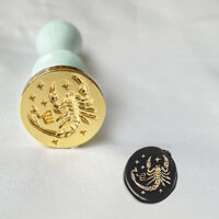 Đầu Con Sáp Đóng Dấu sáp niêm phong bì thư vintage Chữ Phong Cách Retro Không kèm cán - MặtDấu Bọ cạp S24