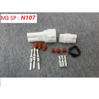 Đầu cos xe máy ❤️FREESHIP❤️ Bộ giắc chống nước 3P 2.2 - N107 ( 1 bịch 10 bộ )