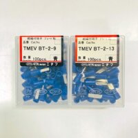 Đầu Cosse Dẹt BT Nichifu bọc nhựa cách điện TMEV BT-2 - Hộp 100 cái