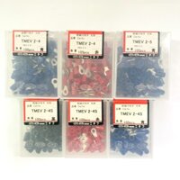 Đầu Cosse tròn Nichifu bọc nhựa cách điện TMEV 2 - Hộp 100 cái