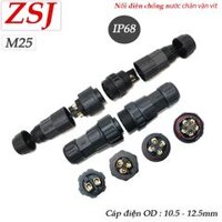 Đầu cút nối dây điện chống nước IP68 chính hãng ZSJ M25 2 lõi, 3 lõi, 4 lõi, 5 lõi