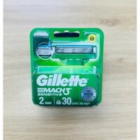 Đầu dao cạo râu Gillette Mach3 Sensitive [ Thay thế được cho tất cả cán dao Gillette Mach 3] - 2 cái/ hộp