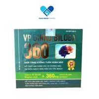 Đau Đầu, Hoa Mắt, Chóng Mặt  VP GINKGO BILOBA 360 Hộp 100 viên – Châu Ngân Pharma