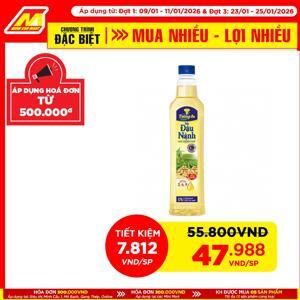 Dầu đậu nành 100% nguyên chất Tường An chai 1 lít