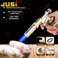 Đầu đèn khò gas mini Đèn khò gas cao cấp Lõi đồng ống dài bền bỉ cho ngọn lửa xanh