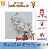Đầu đèn pha xe Wave ZX -Wave anpha đời 1997 đến 2006 Loại 2 bóng tròn - 425z. - [Có tặng kèm dây sạc điện thoại]