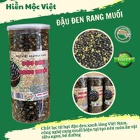 Đậu đen xanh lòng hạt nhỏ rang muối hàng Việt Nam chất lượng cao, giòn rụm thơm bổ dưỡng ăn vặt, ăn kiêng hũ 400gr