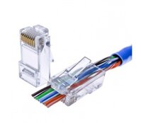 Đầu Dintek Modular plug đầu RJ45 Cat.5e/Cat.6 dạng xuyên thấu PowerMAX Pass Through