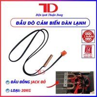 Đầu dò cảm biến điều hoà nhiệt độ, Sensor nhiệt đầu đồng và inox 20K - Điện Lạnh Thuận Dung - Đầu đồng Jack Đỏ