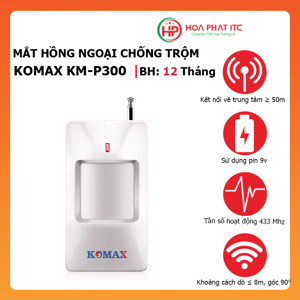 Đầu dò hồng ngoại không dây Komax KM-P300