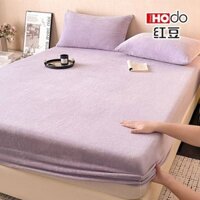 Đậu Đỏ Loại A Thu Đông Dày Sữa Nhung Ga Trải Giường Nệm Chải Bảo Vệ Bao Gồm Tất Cả Chống Bụi Chống Tĩnh Điện