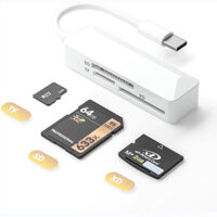 Đầu Đọc Thẻ 3 Trong 1 Type-C / USB / iOS Sang XD SD Thẻ TF U Đĩa Adapter Cho Xiaomi Huawei USB C Điện Thoại Di Động Laptop Chuyển Đổi