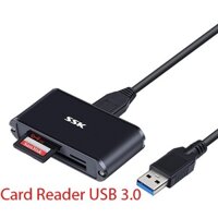 Đầu đọc thẻ Card reader đa năng CF SD TF USB 3.0 SSK SCRM630