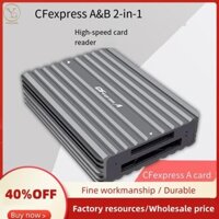 Đầu đọc thẻ hai mặt Cfexpress A & B 2 trong 1 Bộ chuyển đổi thẻ Cfexpress USB3.2 10gbps Thích hợp cho máy tính và máy tính xách tay