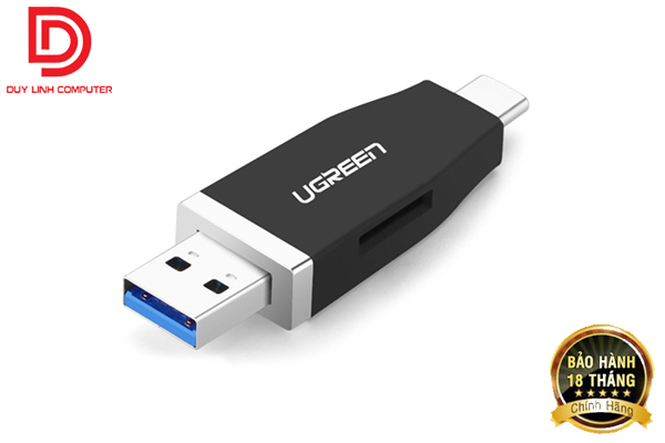 Đầu đọc thẻ nhớ 2 in 1 USB 3.0 & USB Type-C Card Reader Ugreen 30359