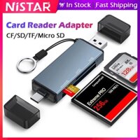 Đầu Đọc Thẻ Nhớ 3 Trong 1 Tốc Độ Cao USB 3.0 Type C OTG Cho Laptop