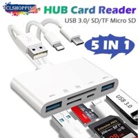 Đầu Đọc Thẻ Nhớ 5 Trong 1 Cho iPhone / iPad air / PC USB OTG Adapter & Đầu Đọc Thẻ SD / SDHC / SDXC
