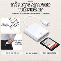 Đầu đọc thẻ nhớ adapter đọc thẻ SD, MicroSD dành cho điện thoại Type-C & Lightning to USB 3.0 tốc độ cao by MèoBer