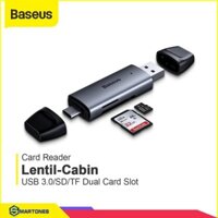 Đầu đọc thẻ nhớ Baseus Lentil-Cabin 2 in 1 USB và C hỗ trợ USB 3.0 , SD/TF cho máy tính , điện thoại, iPad Pro 2018 2020