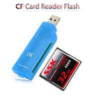 Đầu đọc thẻ nhớ CF Compact Flash Memory Card chính hãng SSK SCRS028. Đọc thẻ CF máy CNC, máy ảnh
