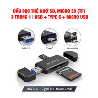 Đầu đọc thẻ nhớ CF, SD, Micro SD (TF) cho điện thoại Android + Máy tính đa năng