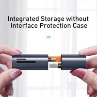 Đầu đọc thẻ nhớ đa năng cổng giao tiếp USB/ Type C Baseus Mini Cabin Card Reader cho Smartphone/ Tablet/ Macbook / Laptop (TF/SD Card Reader)