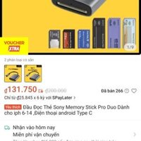 Đầu đọc thẻ nhớ Memory stick pro duo dành cho type-C