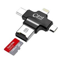 Đầu Đọc Thẻ Nhớ Otg 4in1 Card Reader Cho Ios - Android - Pc- Macbook