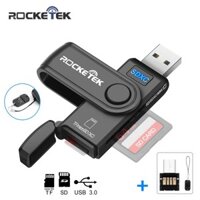 Đầu Đọc Thẻ Nhớ Rocketek USB 3.0 OTG Type c Cho SD / TF Micro SD