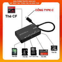 Đầu đọc thẻ nhớ SD, CF, TF, MS, XD cho điện thoại android, laptop cổng Type C