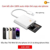 Đầu Đọc Thẻ Nhớ SD cho Iphone 14 13 và dòng Iphone khác