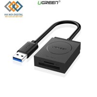 Đầu Đọc Thẻ Nhớ SD- TF Chính Hãng Ugreen 20250 dài 15cm - Hàng Chính Hãng Bảo Hành 18 Tháng