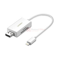 Đầu đọc thẻ nhớ SD TF cho Iphone Ipad cổng Lightning Ugreen 30612