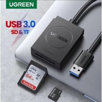 Đầu đọc thẻ nhớ SD/TF chuẩn USB 3.0 Ugreen 20250 CR127 - Hàng Chính Hãng.....