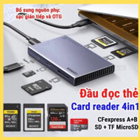Đầu đọc thẻ nhớ tốc độ cao USB 3.2 Card Reader All-in-One - Ugreen 4 in 1 CFexpress A+B+ SD và TF MicroSD UHS-I