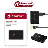 Đầu đọc thẻ nhớ Transcend USB3.0/3.1 hỗ trợ đọc thẻ All in1 Multi-Card Reader - F8K (màu đen) - Model: TS-RDF82K2