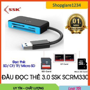 Đầu đọc thẻ nhớ USB 3.0 SSK SCRM330