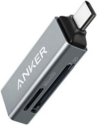 Đầu đọc thẻ SD Anker, đầu đọc bộ nhớ USB C 2 trong 1 cho các loại thẻ nhớ SDXC, SDHC, SD, MMC, RS-MMC, Thẻ Micro SDHC và Thẻ UHS-I.