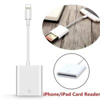 Đầu đọc thẻ SD OTG Cáp chuyển đổi đầu đọc máy ảnh kỹ thuật số cho iPhone 5 / 6 / 7 Trắng