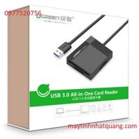 Đầu đọc thẻ SD/TF/CF/MS USB 3.0 Ugreen 30231 cao cấp (Dây dài 1M)