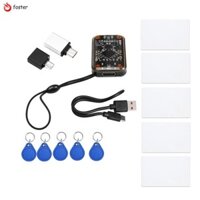 Đầu đọc thẻ thông minh RFID + Thẻ & Móc khóa 5XID Trình giả lập thẻ thông minh Trình giả lập RFID Đọc ghi EM125Khz IC 13.56Mhz Huy hiệu Giải mã boost.vn