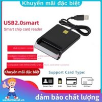 Đầu đọc thẻ thông minh USB Atm Bank Tuyên bố thuế Đầu đọc thẻ Ic Đầu đọc thẻ ID Đầu đọc thẻ thông minh (Đen). wazhihfuxiafvn