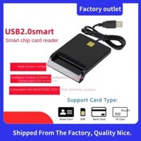 Đầu đọc thẻ thông minh USB Atm Bank Tuyên bố thuế Đầu đọc thẻ Ic Đầu đọc thẻ ID Đầu đọc thẻ thông minh (Đen)