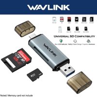 Đầu đọc thẻ WAVLINK USB 3.0 & Loại C sang SD Micro SD Đầu đọc thẻ TF Bộ chuyển đổi cho PC Laptop USB 3.0 Đầu đọc thẻ OTG