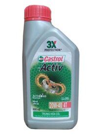 Dầu động cơ xe số Castrol Activ 4T, 20W-40, 0,8L 800ML