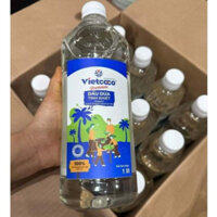 Dầu dừa 1000ml Vietcoco organic tinh khiết, ép lạnh, hữu cơ, nguyên chất