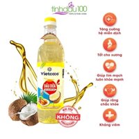 Dầu Dừa Dùng Trong Nấu Ăn Chiên Xào VietCoCo Coconut Cooking Oil, 1 Lít, 100% Nguyên Chất