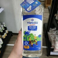 Dầu dừa ép lạnh hữu cơ vietcoco 1 lít