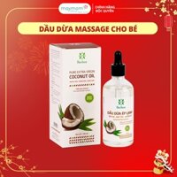 Dầu Dừa Ép Lạnh Tinh Khiết Herbee 100ml, Massage Dưỡng Ẩm Cho Trẻ Sơ Sinh, Làm Mờ Vết Rạn Da