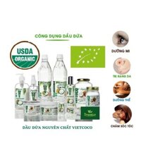Dầu Dừa hữu cơ nguyên chất ép lạnh Vietcoco dưỡng da, dưỡng tóc